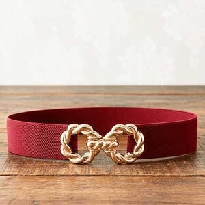 2/$21 Ladies Stylish Stretch Burgundy Belt (31.5 Inches)